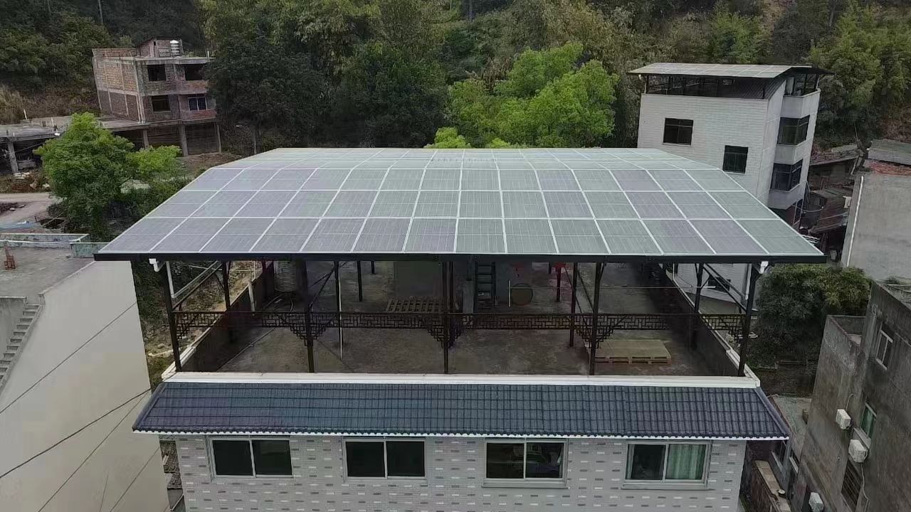 毕节15kw+10kwh自建别墅家庭光伏储能系统